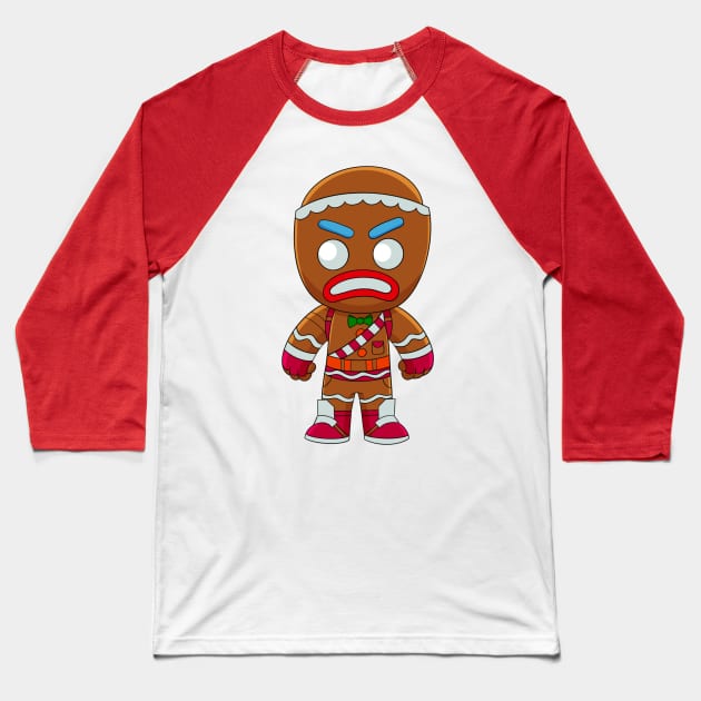 Gingerbread Man fanart, baby cookies man, angry gingerbread Baseball T-Shirt by PrimeStore